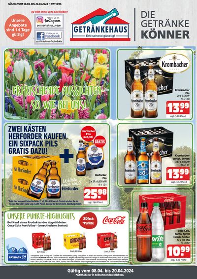 Angebote von Supermärkte in Vechta | Getränkehaus flugblatt in Getränkehaus | 8.4.2024 - 20.4.2024