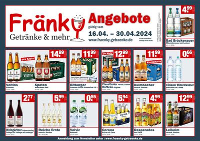 Angebote von Supermärkte in Erlangen | Prospekt de Angebote Fränky Getränke in Fränky Getränke | 16.4.2024 - 30.4.2024
