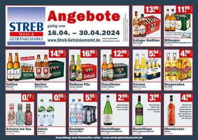 Angebote von Supermärkte in Karlsruhe | Prospekt de Angebote Streb Getränkemärkte in Streb Getränkemärkte | 16.4.2024 - 30.4.2024