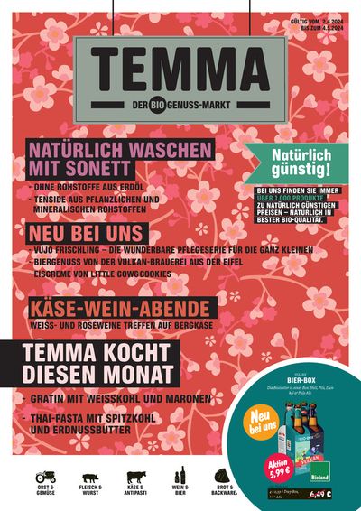 Angebote von Supermärkte in Köln | TEMMA MARKTBLATT in Temma | 9.4.2024 - 4.5.2024