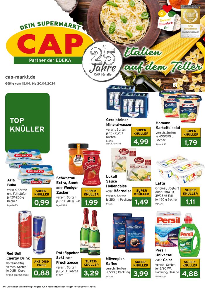 CAP Markt Katalog in Bergisch Gladbach | CAP Markt Angebot | 15.4.2024 - 20.4.2024