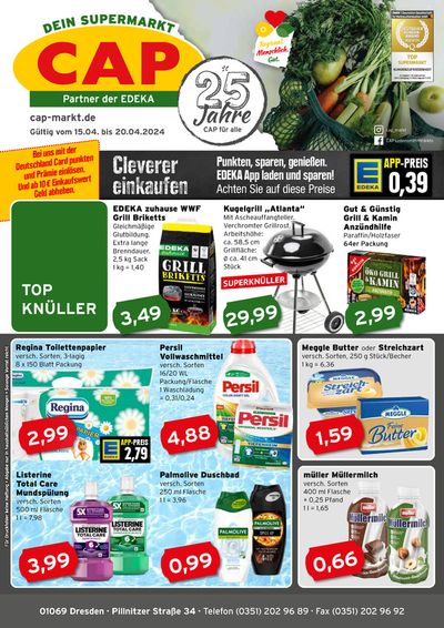 Angebote von Supermärkte in Dresden | CAP Markt Angebot in CAP Markt | 15.4.2024 - 20.4.2024