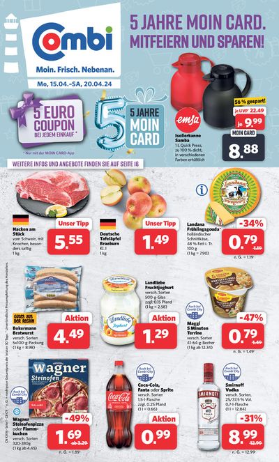 Angebote von Supermärkte in Gütersloh | Markt - Angebote in Combi Markt | 14.4.2024 - 20.4.2024