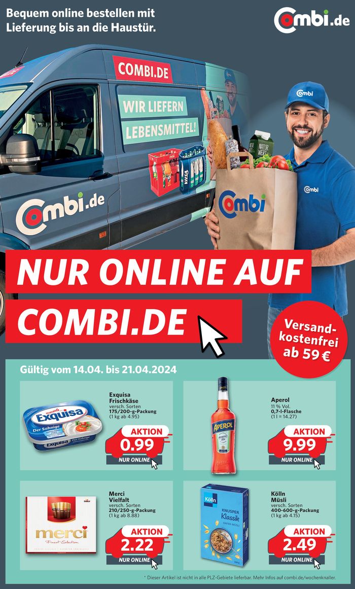 Combi Markt Katalog in Gütersloh | NUR AUF COMBI.DE | 13.4.2024 - 21.4.2024