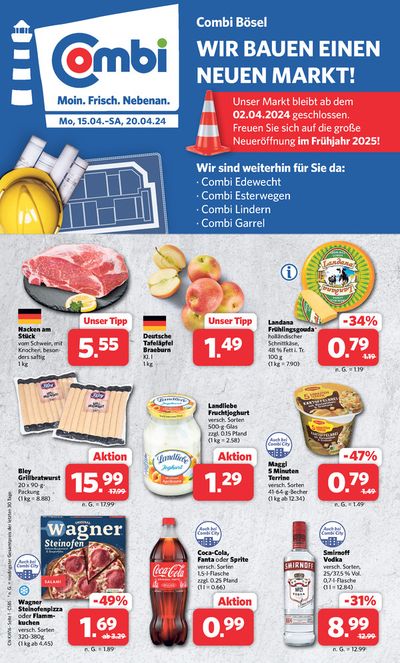 Angebote von Supermärkte in Friesoythe | Markt - Angebote in Combi Markt | 14.4.2024 - 20.4.2024