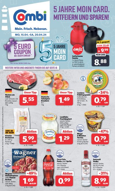 Angebote von Supermärkte in Rheine | Markt - Angebote in Combi Markt | 14.4.2024 - 20.4.2024