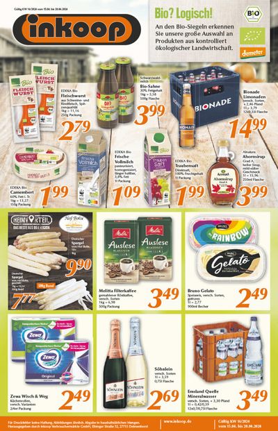 Angebote von Supermärkte in Ganderkesee | inkoop Angebote in inkoop | 14.4.2024 - 28.4.2024