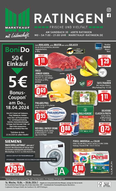 Angebote von Supermärkte in Ratingen | Aktueller Prospekt in Marktkauf | 14.4.2024 - 28.4.2024