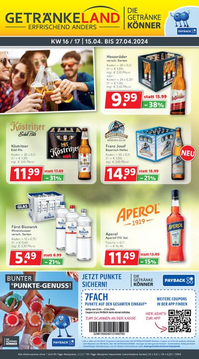 Angebote von Supermärkte in Reinbek | Getränkeland Angebote in Getränkeland | 14.4.2024 - 28.4.2024