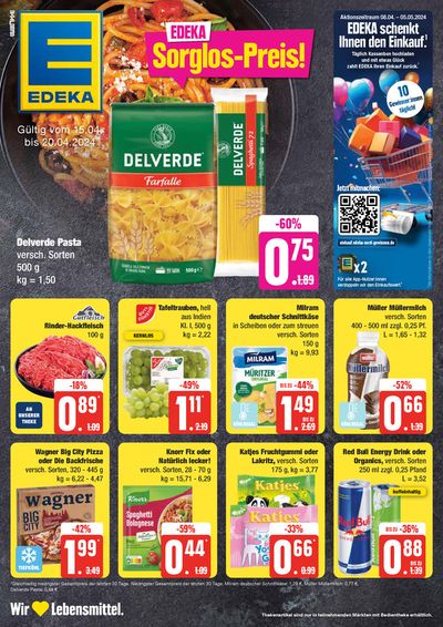 Angebote von Supermärkte in Flensburg | Edeka flugblatt in EDEKA | 14.4.2024 - 20.4.2024