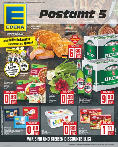 Angebote von Supermärkte in Bremen | Edeka flugblatt in EDEKA | 14.4.2024 - 20.4.2024