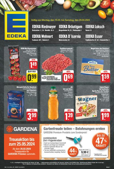 Angebote von Supermärkte in Würzburg | Edeka flugblatt in EDEKA | 14.4.2024 - 20.4.2024