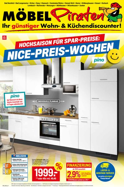 Angebote von Möbelhäuser in Eisenach | NICE PREIS WOCHEN in Möbelpiraten | 15.4.2024 - 3.5.2024