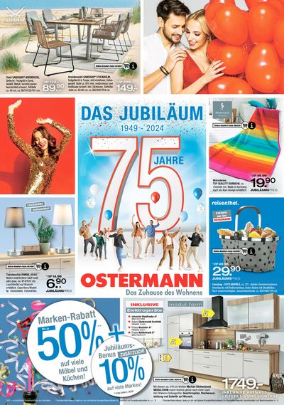 Angebote von Möbelhäuser in Solingen | Das Jubiläum - 75 Jahre OSTERMANN  in Ostermann Möbel | 16.4.2024 - 19.4.2024
