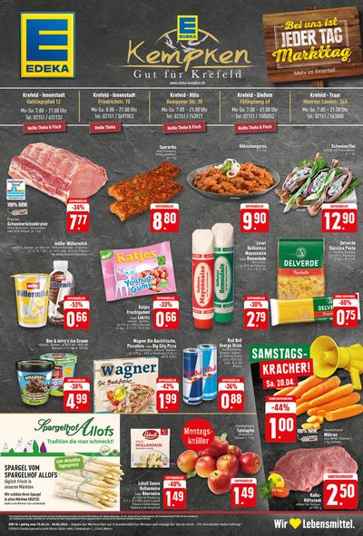 Angebote von Supermärkte in Krefeld | Edeka flugblatt in EDEKA | 14.4.2024 - 20.4.2024