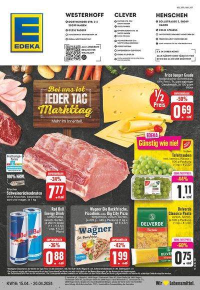 Angebote von Supermärkte in Hagen | Edeka flugblatt in EDEKA | 14.4.2024 - 20.4.2024