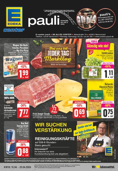 Angebote von Supermärkte in Remscheid | Edeka flugblatt in EDEKA | 14.4.2024 - 20.4.2024
