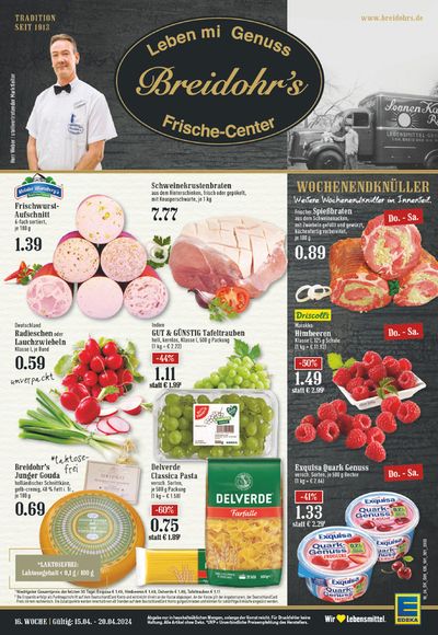 Angebote von Supermärkte in Hilden | Edeka flugblatt in EDEKA | 14.4.2024 - 20.4.2024
