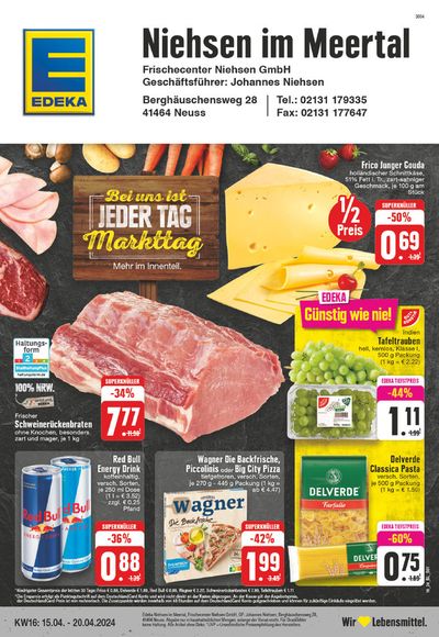 Angebote von Supermärkte in Neuss | Edeka flugblatt in EDEKA | 14.4.2024 - 20.4.2024