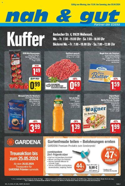 Angebote von Supermärkte in Dormagen | nah & gut flugblatt in nah & gut | 16.4.2024 - 30.4.2024