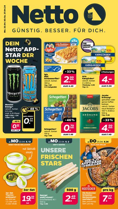 Angebote von Kaufhäuser in Uelzen | Netto flugblatt in Netto | 21.4.2024 - 27.4.2024