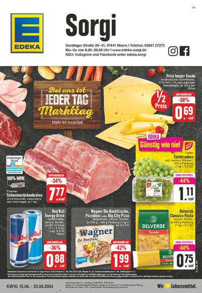 Angebote von Supermärkte in Moers | Edeka flugblatt in EDEKA | 14.4.2024 - 20.4.2024