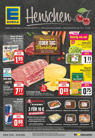 Angebote von Supermärkte in Iserlohn | Edeka flugblatt in EDEKA | 14.4.2024 - 20.4.2024