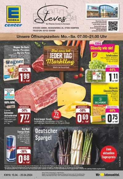 Angebote von Supermärkte in Kempen | Edeka flugblatt in EDEKA | 14.4.2024 - 20.4.2024