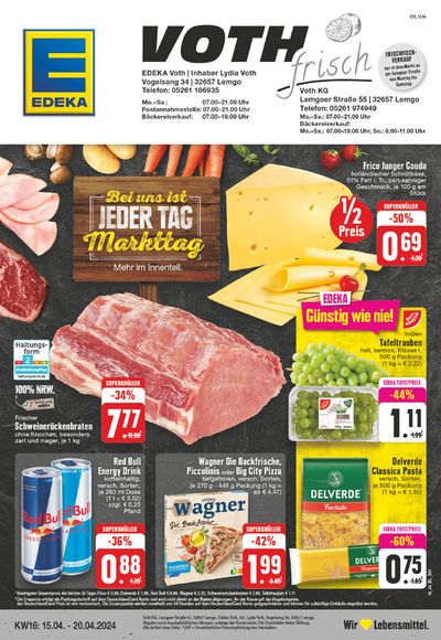 Angebote von Supermärkte in Lemgo | Edeka flugblatt in EDEKA | 14.4.2024 - 20.4.2024