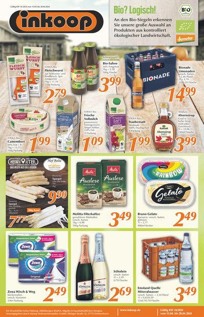 Angebote von Supermärkte in Ganderkesee | Edeka flugblatt in EDEKA | 14.4.2024 - 20.4.2024