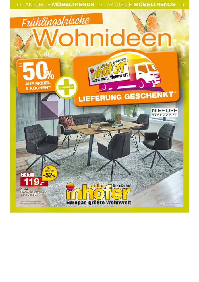 Möbel Inhofer Katalog | Frühlingsfrische Wohnideen | 17.4.2024 - 4.5.2024