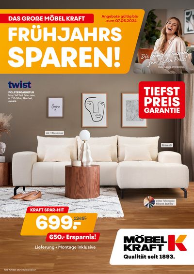 Angebote von Möbelhäuser in Neu Wulmstorf | FRÜHJAHRS DAS GROẞE MÖBEL KRAFT SPAREN! in Möbel Kraft | 17.4.2024 - 7.5.2024