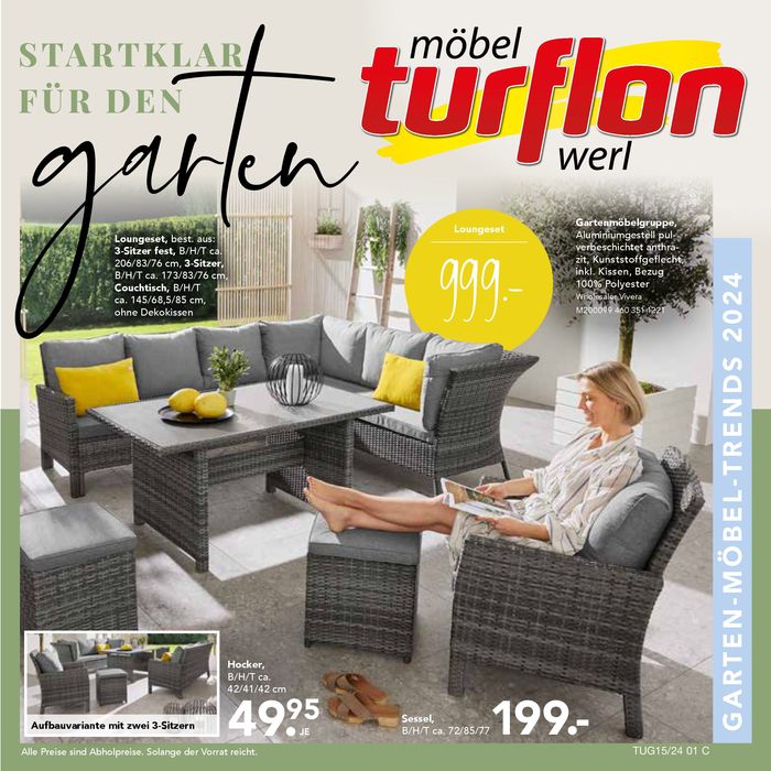 Möbel Turflon Katalog in Werl | Garten-Highlights TUG15 | 17.4.2024 - 27.4.2024