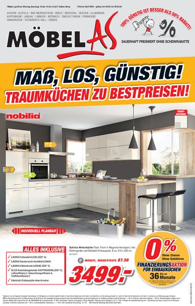 Angebote von Möbelhäuser in Rottenburg am Neckar | MAß, LOS, GÜNSTIG! in Möbel AS | 18.4.2024 - 30.4.2024