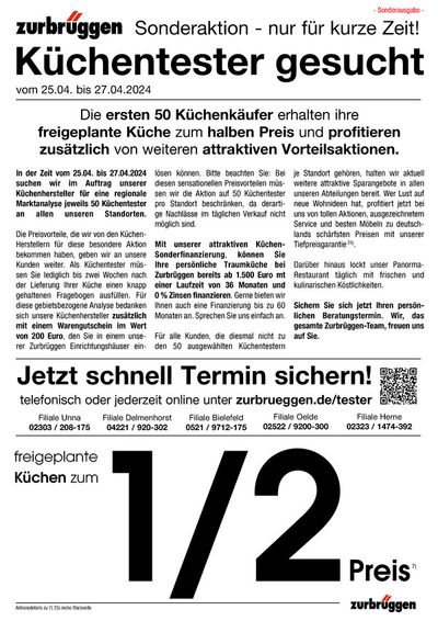 Zurbrüggen Katalog in Herne | Zurbrüggen flugblatt | 19.4.2024 - 27.4.2024