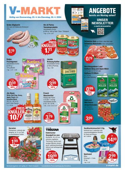 Angebote von Supermärkte in Bobingen (Bayern) | V Markt flugblatt in V Markt | 25.4.2024 - 1.5.2024