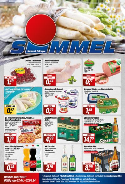 Angebote von Supermärkte in Plauen | Simmel flugblatt in Simmel | 22.4.2024 - 27.4.2024