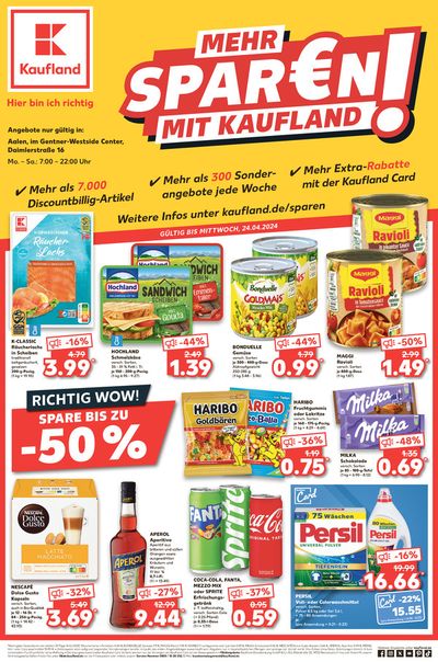 Angebote von Supermärkte in Aalen | Angebote Kaufland in Kaufland | 18.4.2024 - 24.4.2024