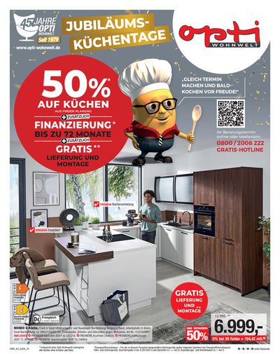 Angebote von Möbelhäuser in Adendorf | Jubiläumsküchentage in Opti Wohnwelt | 19.4.2024 - 18.5.2024