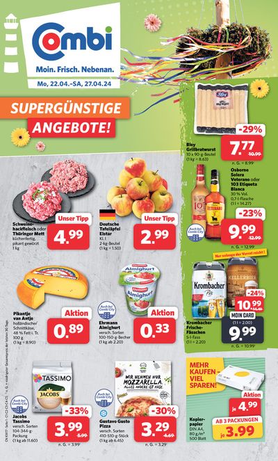 Angebote von Supermärkte in Lohne (Oldenburg) | Markt - Angebote in Combi Markt | 21.4.2024 - 27.4.2024