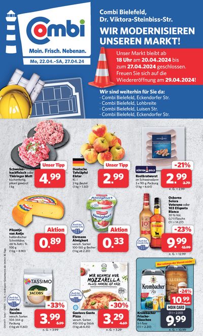 Angebote von Supermärkte in Bielefeld | Markt - Angebote in Combi Markt | 21.4.2024 - 27.4.2024