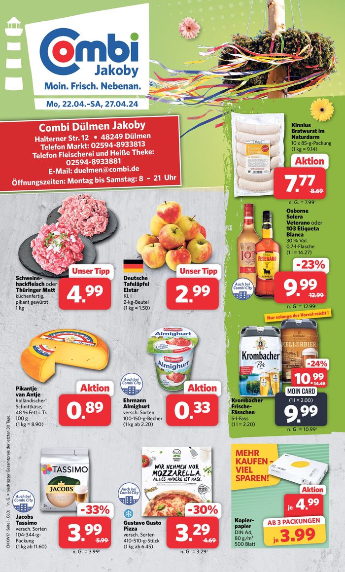 Combi Markt Katalog in Dülmen | Markt - Angebote | 21.4.2024 - 27.4.2024