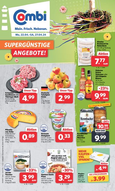 Angebote von Supermärkte in Emsdetten | Markt - Angebote in Combi Markt | 21.4.2024 - 27.4.2024
