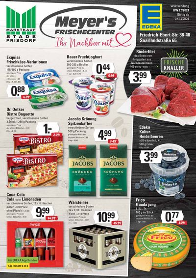Angebote von Supermärkte in Kaltenkirchen | Marktkauf Stade & Prisdorf in Meyer's Frischemarkt | 21.4.2024 - 5.5.2024