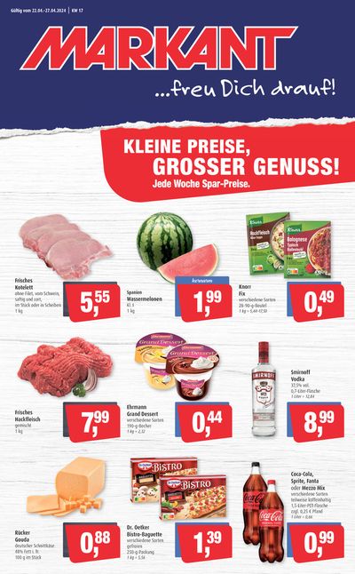 Angebote von Supermärkte in Bad Schwartau | Markant flugblatt in Markant | 21.4.2024 - 5.5.2024