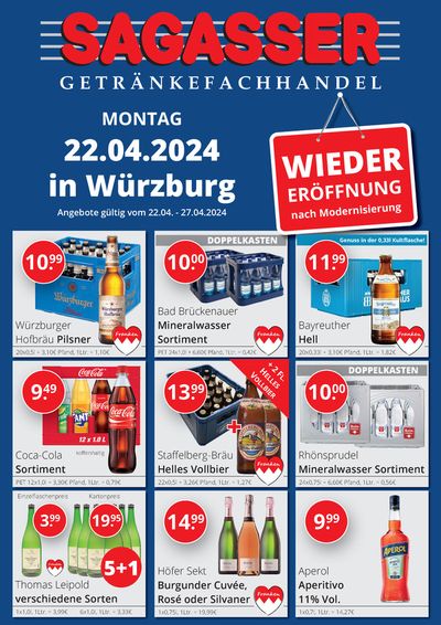 Angebote von Supermärkte in Kitzingen | Unsere aktuellen Angebote auf einen Blick! in Sagasser | 22.4.2024 - 27.4.2024