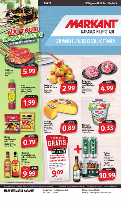Angebote von Supermärkte in Lippstadt | Der Markt für gutes Essen und Trinken. in Markant Markt | 21.4.2024 - 27.4.2024