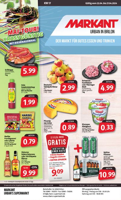 Angebote von Supermärkte in Brilon | Der Markt für gutes Essen und Trinken. in Markant Markt | 21.4.2024 - 27.4.2024