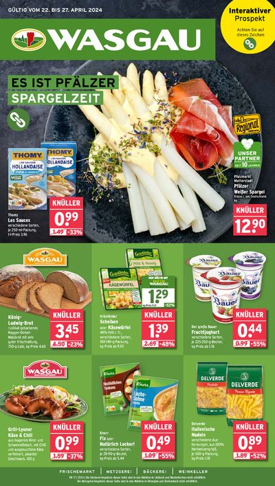 Angebote von Supermärkte in Pirmasens | Wasgau flugblatt in Wasgau | 21.4.2024 - 5.5.2024