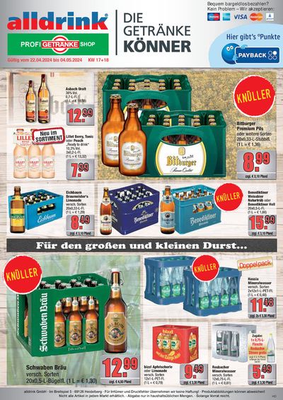 alldrink Katalog in Obertshausen | alldrink flugblatt | 21.4.2024 - 4.5.2024
